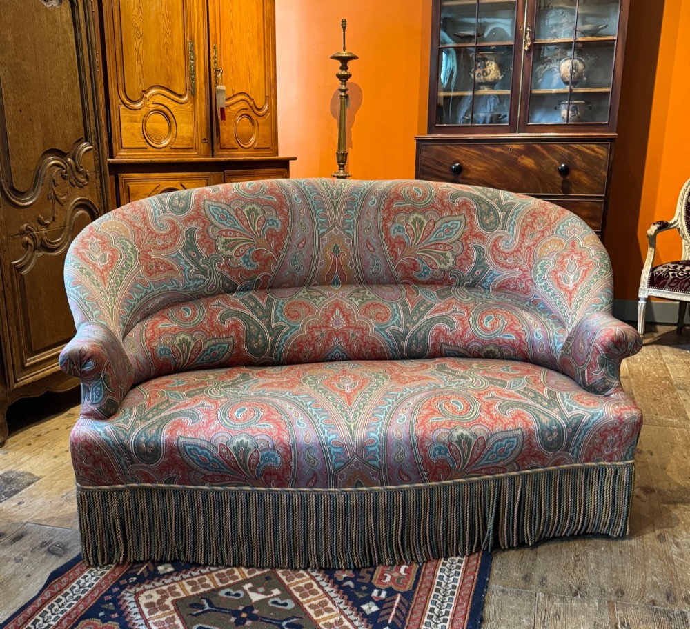 Antique French Napoleon III Two Seat Sofa View II
