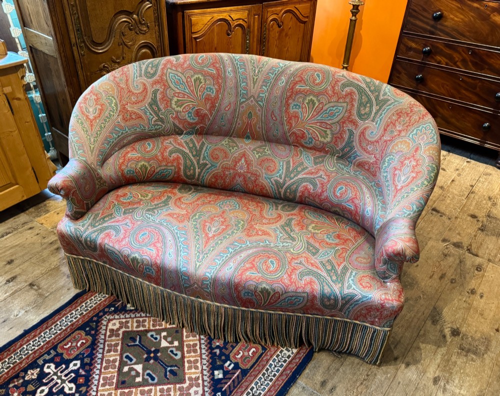 Antique French Napoleon III Two Seat Sofa View VI