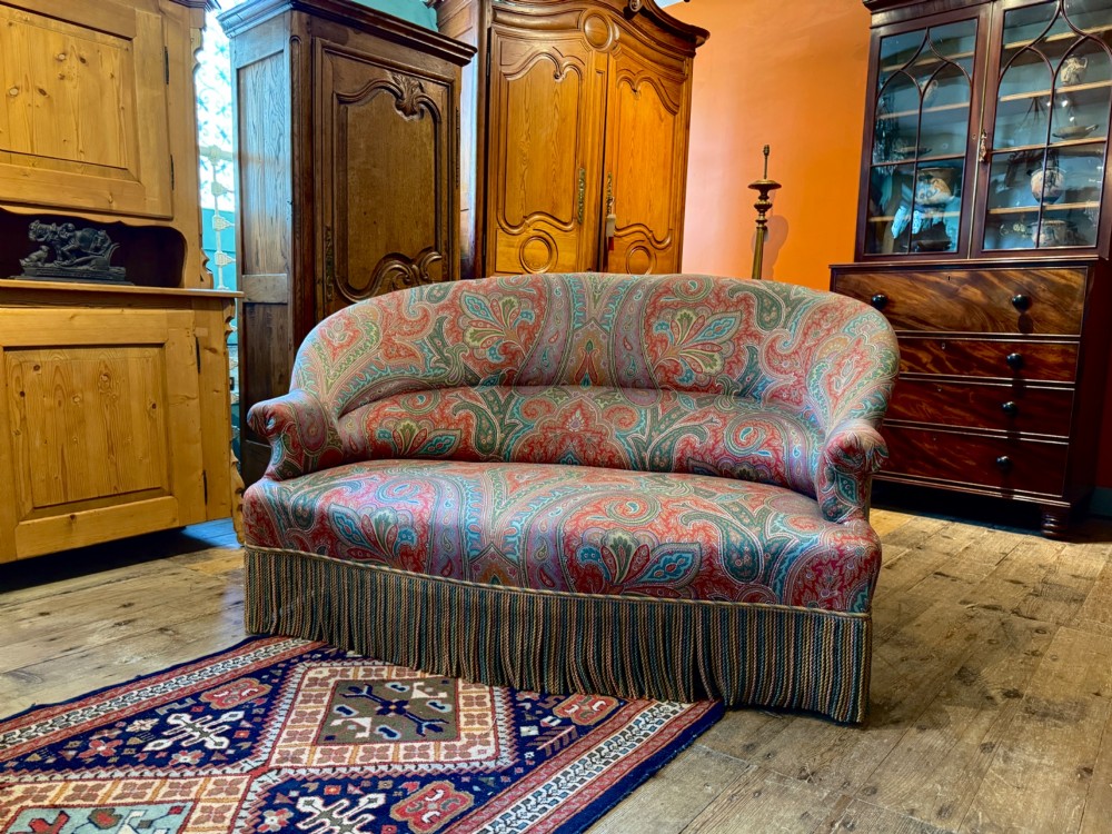 Antique French Napoleon III Two Seat Sofa View VII