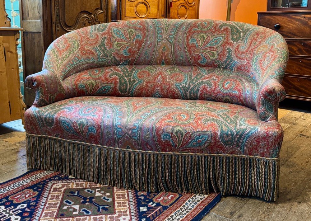 Antique French Napoleon III Two Seat Sofa View VIII