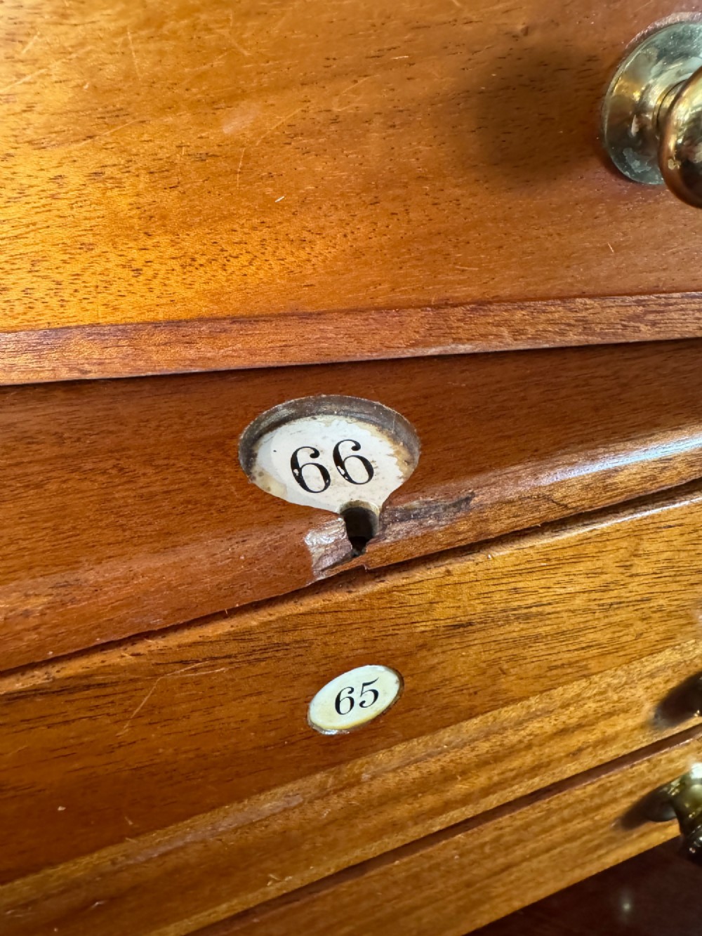 Pair of Mahogany Dentists or Laboratory Chests of Drawers View III
