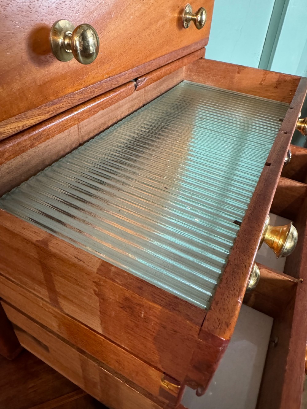 Pair of Mahogany Dentists or Laboratory Chests of Drawers View IV