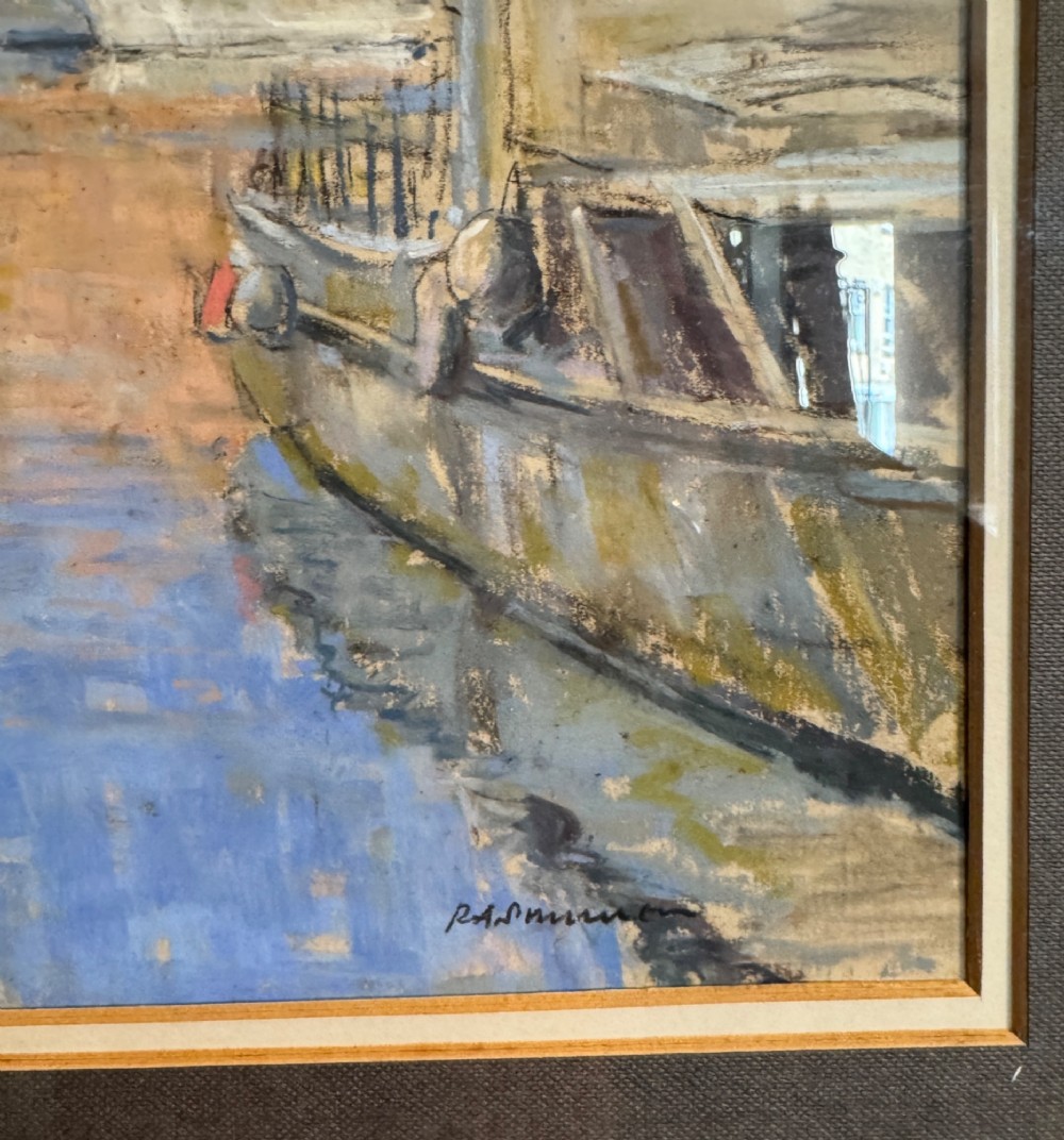 PETER RASMUSSEN View of St. Tropez Harbour, Pastel on Paper View VIII