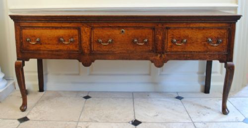 Georgian Cabriole Leg Oak  Dresser Base