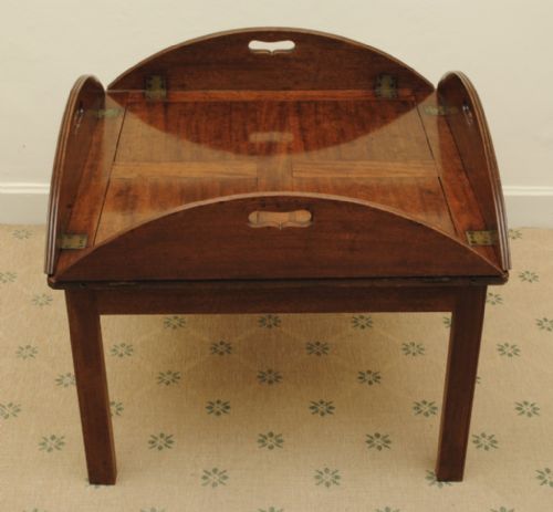 Superb Large Square Mahogany Butlers Tray