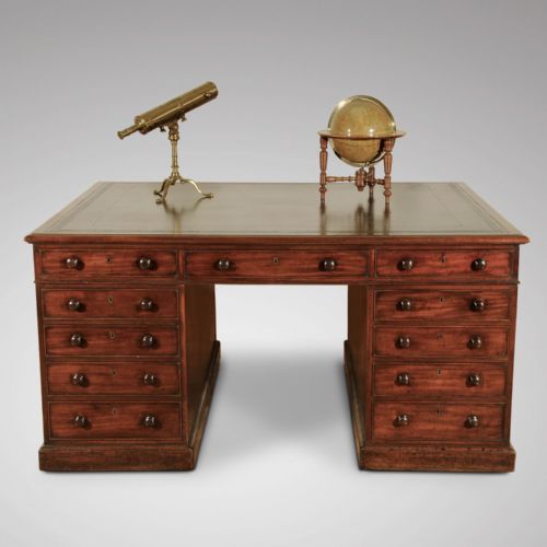 Fine Regency Period Mahogany Partners Desk