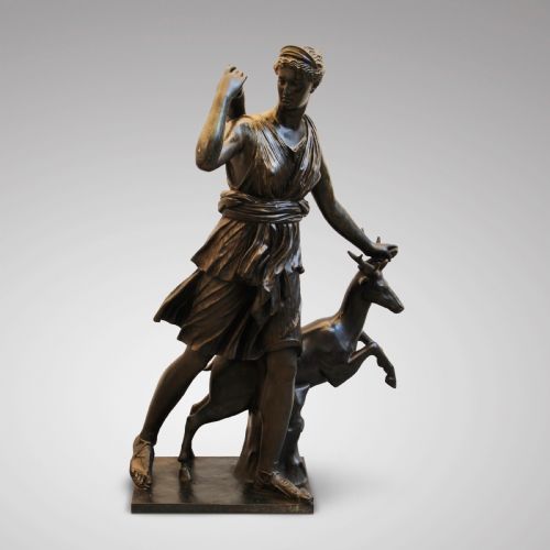 A Fine and Large Bronze of Diana the Huntress