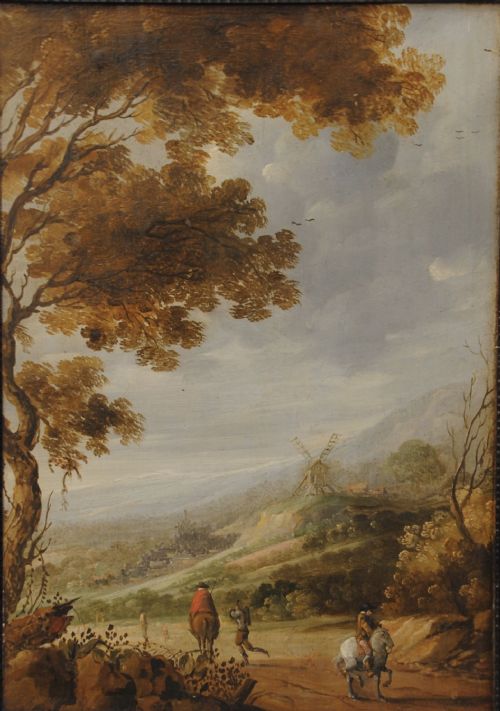 A FINE ANTWERP 17TH CENTURY PAINTED TABLE CABINET - ADDITIONAL PHOTO 6