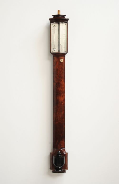 An Excellent Example of Regency Period Mahogany Bow Fronted Stick Barometer