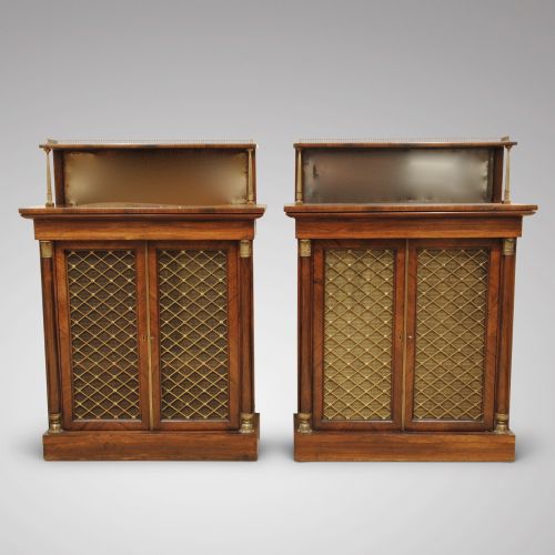Pair of Regency Rosewood Side Cabinets