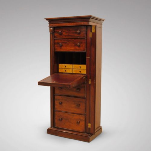 SUPERB QUALITY REGENCY PERIOD SECRETAIRE WELLINGTON CHEST - ADDITIONAL PHOTO 1