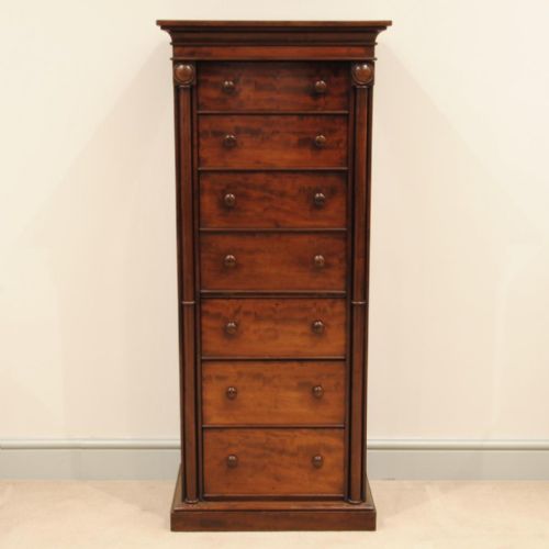 SUPERB QUALITY REGENCY PERIOD SECRETAIRE WELLINGTON CHEST - ADDITIONAL PHOTO 3