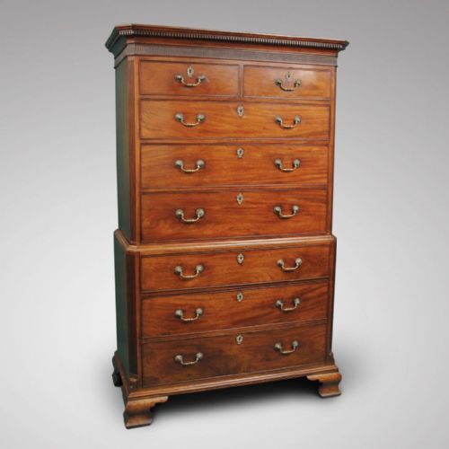A George III Period Mahogany Chest on Chest