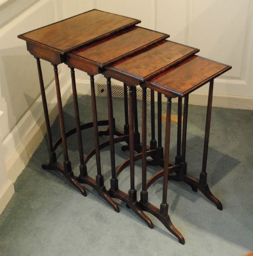 Fine Quartetto Nest of Mahogany Tables