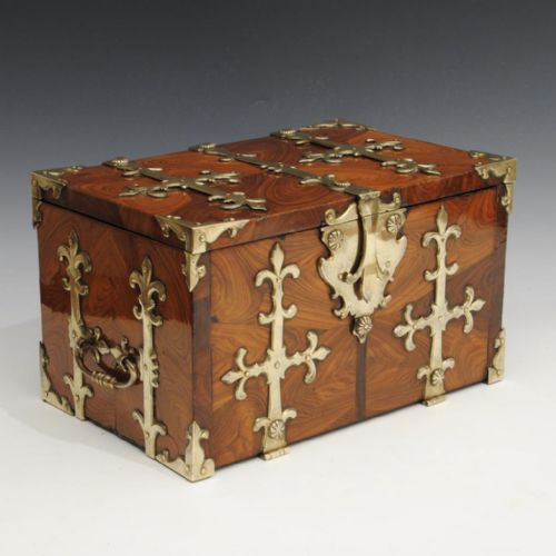 Superb Example of a Brass Mounted Kingwood Coffre Fort
