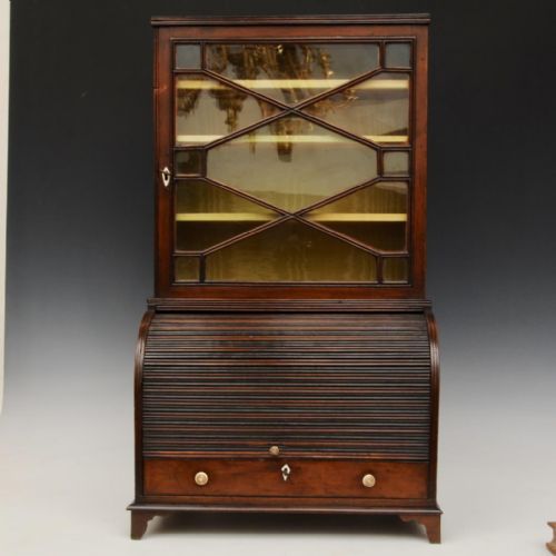 EARLY 19TH CENTURY MINIATURE MAHOGANY BOOKCASE