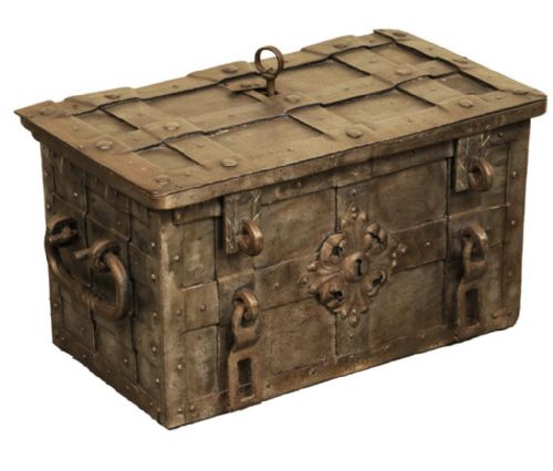 17th Century German Steel Strong Box