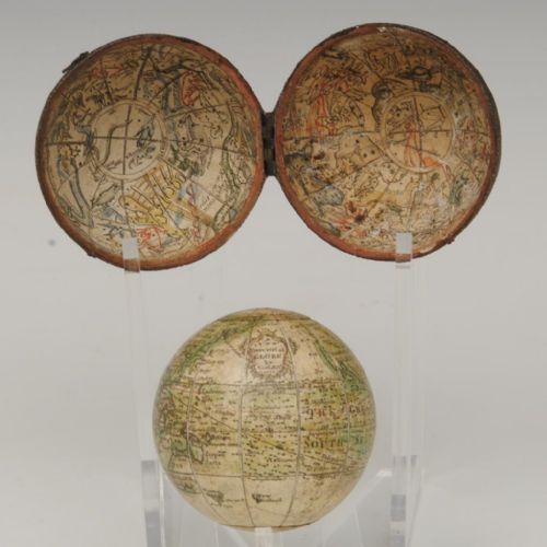 A Fine Example of a 1754 Nathaniel Hill Pocket Globe