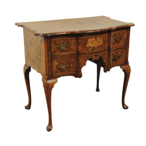 18th Century Dutch Walnut Marquetry Lowboy