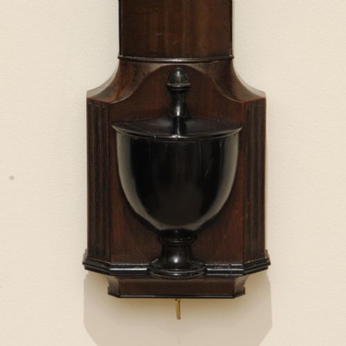 AN ELEGANT EARLY 19TH CENTURY MAHOGANY BOW FRONTED STICK BAROMETER BY BATE - ADDITIONAL PHOTO 2