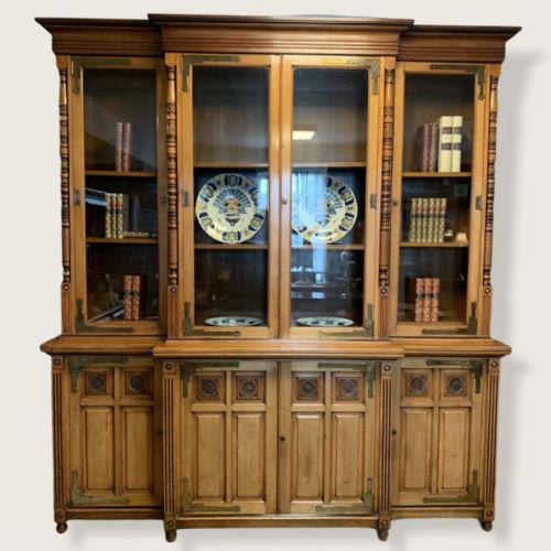 A Fine Example of an Arts and Crafts Breakfront Bookcase