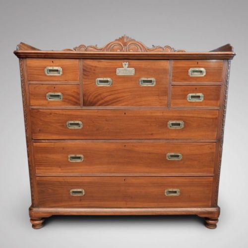 Chinese Export Camphor Wood Secretaire Chest
