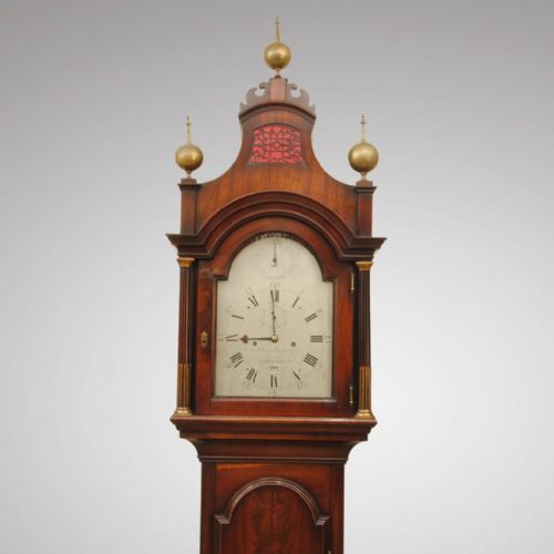 A RARE SMALL 18TH CENTURY MAHOGANY LONGCASE CLOCK BY ROWNING OF NEWMARKET - ADDITIONAL PHOTO 1