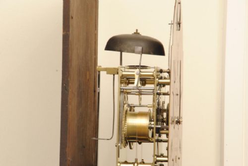 A RARE SMALL 18TH CENTURY MAHOGANY LONGCASE CLOCK BY ROWNING OF NEWMARKET - ADDITIONAL PHOTO 4
