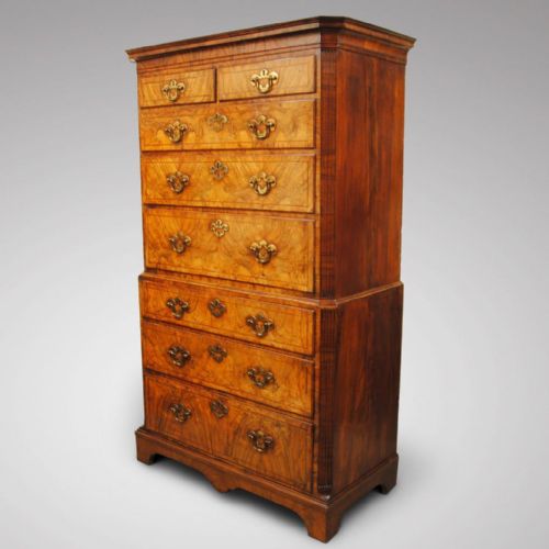 A Wonderful Early 18th Century Walnut Chest on Chest