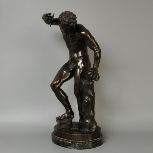 GRAND TOUR BRONZE OF THE DANCING FAUN WITH CYMBALS - ADDITIONAL PHOTO 1