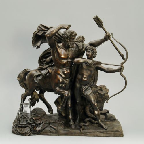The Education of Achilles, a Bronze Group After Francois Rude