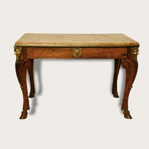 19TH CENTURY ROSEWOOD AND ORMOLU MOUNTED CENTRE TABLE