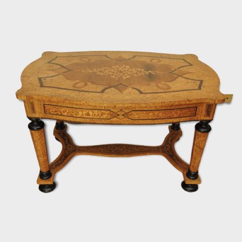 19TH CENTURY GERMAN MARQUETRY CENTRE TABLE - ADDITIONAL PHOTO 2