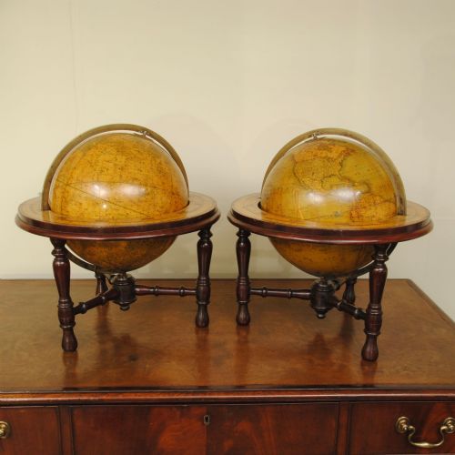 A PAIR OF 19TH CENTURY TABLE GLOBES BY CRUNCHLEY - ADDITIONAL PHOTO 2