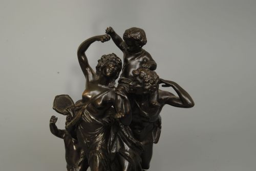 19TH CENTURY BRONZE GROUP WITH BACCUS MAIDENS AND PUTTI - ADDITIONAL PHOTO 1