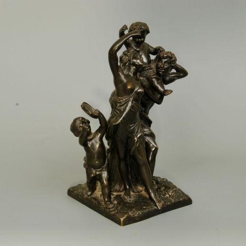 19TH CENTURY BRONZE GROUP WITH BACCUS MAIDENS AND PUTTI - ADDITIONAL PHOTO 3