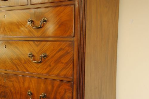 CHIPPENDALE PERIOD MAHOGANY TALLBOY - ADDITIONAL PHOTO 2