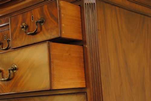 CHIPPENDALE PERIOD MAHOGANY TALLBOY - ADDITIONAL PHOTO 3