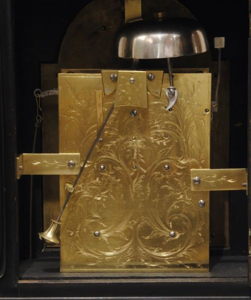 AN 18TH CENTURY BELL TOP BRACKET CLOCK BY JAMES EVANS - ADDITIONAL PHOTO 2