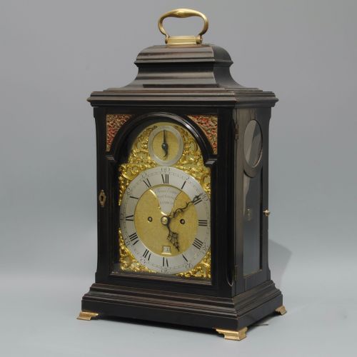 AN 18TH CENTURY BELL TOP BRACKET CLOCK BY JAMES EVANS - ADDITIONAL PHOTO 3