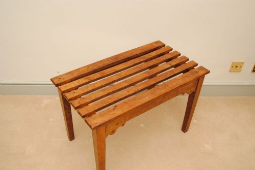 AN UNUSUAL 19TH CENTURY YEW WOOD LUGGAGE RACK - ADDITIONAL PHOTO 3