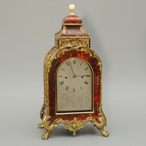 James Mccabe Tortoiseshell and Ormolu Mounted Mantle Clock No. 1666