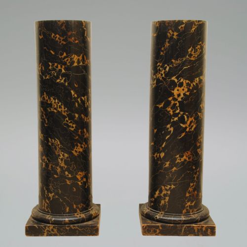 A Pair of Mid 19th Century Simulated Marble Columns
