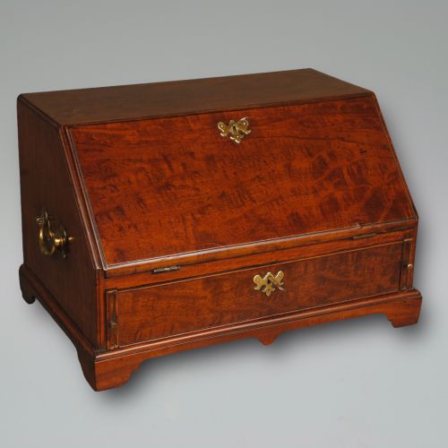 A Rare Miniature 18th Century Mahogany Table Bureau