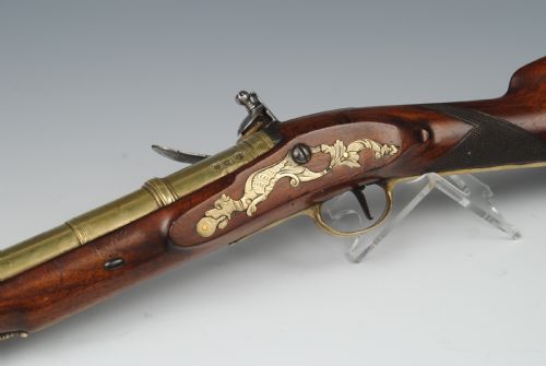 18TH CENTURY BRASS BARRELLED FLINTLOCK BLUNDERBUSS - ADDITIONAL PHOTO 3