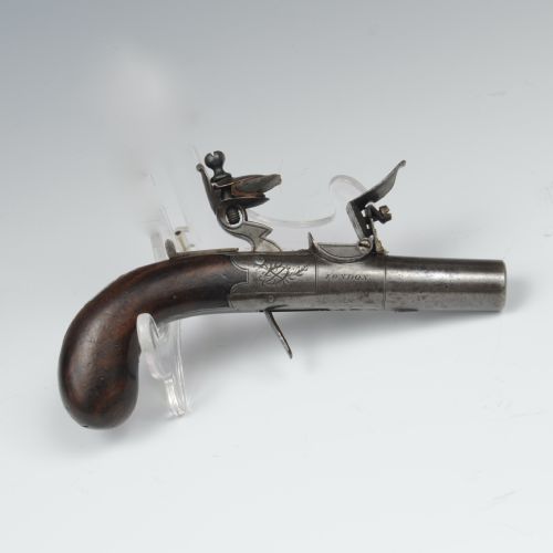 A Flintlock Box Lock Pocket Pistol
