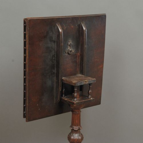 CHIPPENDALE PERIOD MAHOGANY TRIPOD WINE TABLE WITH GALLERY TOP - ADDITIONAL PHOTO 4