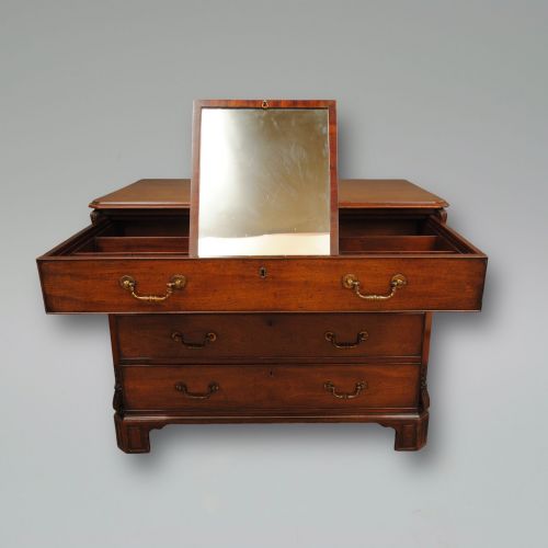 fig 1. CHIPPENDALE PERIOD MAHOGANY GENTLEMAN'S DRESSING CHEST