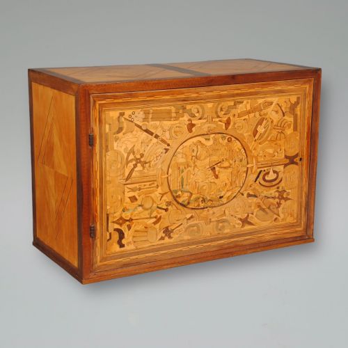 17TH CENTURY GERMAN MARQUETRY TABLE CABINET - ADDITIONAL PHOTO 1