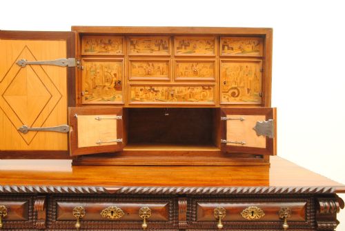 17TH CENTURY GERMAN MARQUETRY TABLE CABINET - ADDITIONAL PHOTO 8